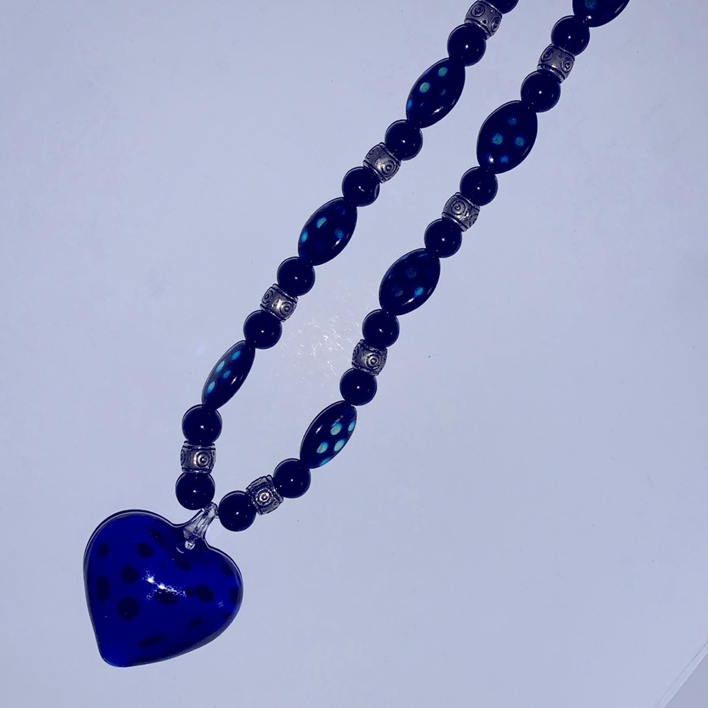 Beautiful Blue Heart Necklace